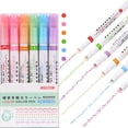 thumbnail image 1 of amdohai Curve Highlighter Pen Set, Fine Point, Assorted Colors, 6 Count, 1 of 8