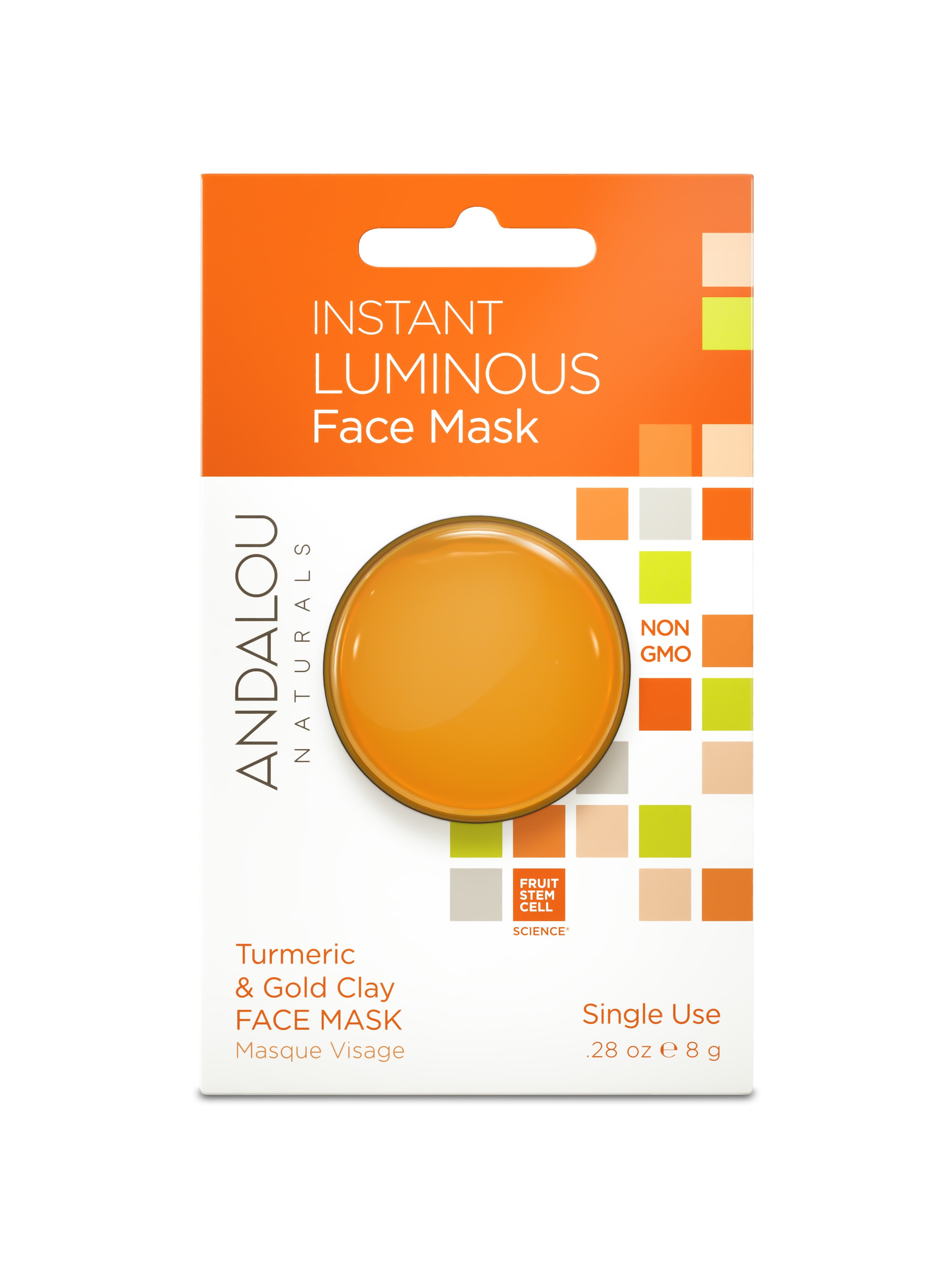 Andalou Naturals Face Mask, Instant Luminous, 0.28 Oz