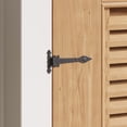 thumbnail image 2 of Renovator's Supply Wrought Iron Strap Hinge 9" Spear Tip Strap Gate & Door Hinges, Black, 2 of 10