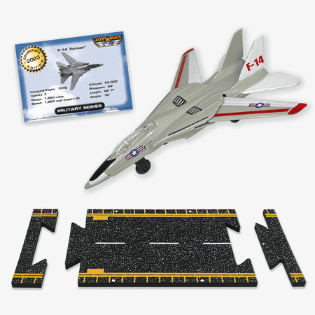 Hot Wings F-14 Tomcat (with military markings) Die Cast Collectible Plane with Connectible Runway #1 Seller in Aviation Museums Nationwide
