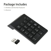 Wireless Number Pad, TSV Numeric Keypad Numpad, 18 Keys Financial Accounting Number Keyboard Extension for Data Entry in Excel for Laptop, PC, Desktop, Surface Pro, Notebook