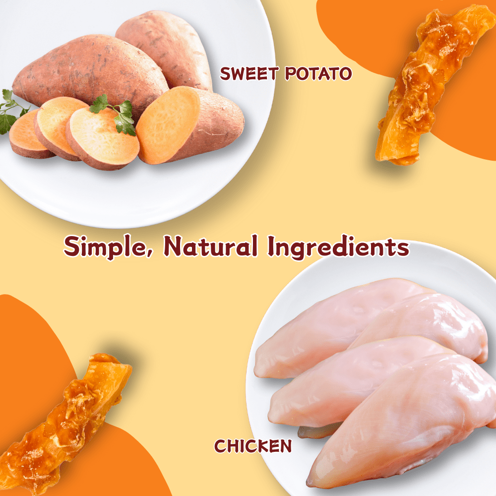 ComfyCradle Chicken Wrapped Sweet Potato Dog Treats, Grain-Free & High-Protein, 1.76 Pound