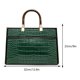 thumbnail image 2 of Bolso bandolera para mujer Bolso de mano superior con patrón de cocodrilo a la moda Bolsos de compras diarios, 2 of 4