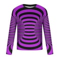 thumbnail image 4 of Blusas y camisas de manga larga con cuello redondo para hombre, blusa informal de manga larga con cuello redondo y estampado., 4 of 5