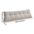 thumbnail image 3 of Headboard Pillow Triangle Stripe Reading Support Cushion Large Backrest Lumbar Cushion for Dorm Bunk Bed Resting, Large Triangle Backrest for Bed, 3 of 7
