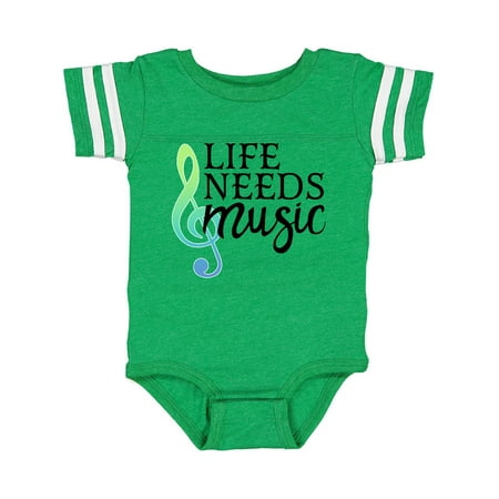 

Inktastic Life Needs Music- ocean colors Gift Baby Boy or Baby Girl Bodysuit