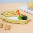thumbnail image 4 of OEFNTAC Rabbit Silicone Plate 8.3x5.9in 0.41lb Divided Kids Non-Slip Dishwasher Microwave Safe Toddler Feeding 3 Colors, 4 of 6