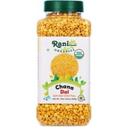 Rani Organic Chana Dal (Split Desi Chickpeas without skin) 32oz (2lbs) 908g PET Jar ~ All Natural | Vegan | Gluten Friendly | NON-GMO | Indian Origin | USDA Certified Organic