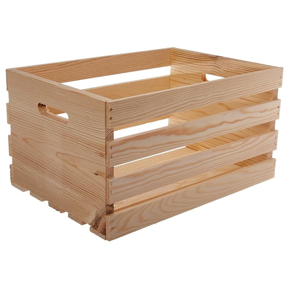 18" Lx12.5 Wx9.5 H Large Wood Crate & Pallet