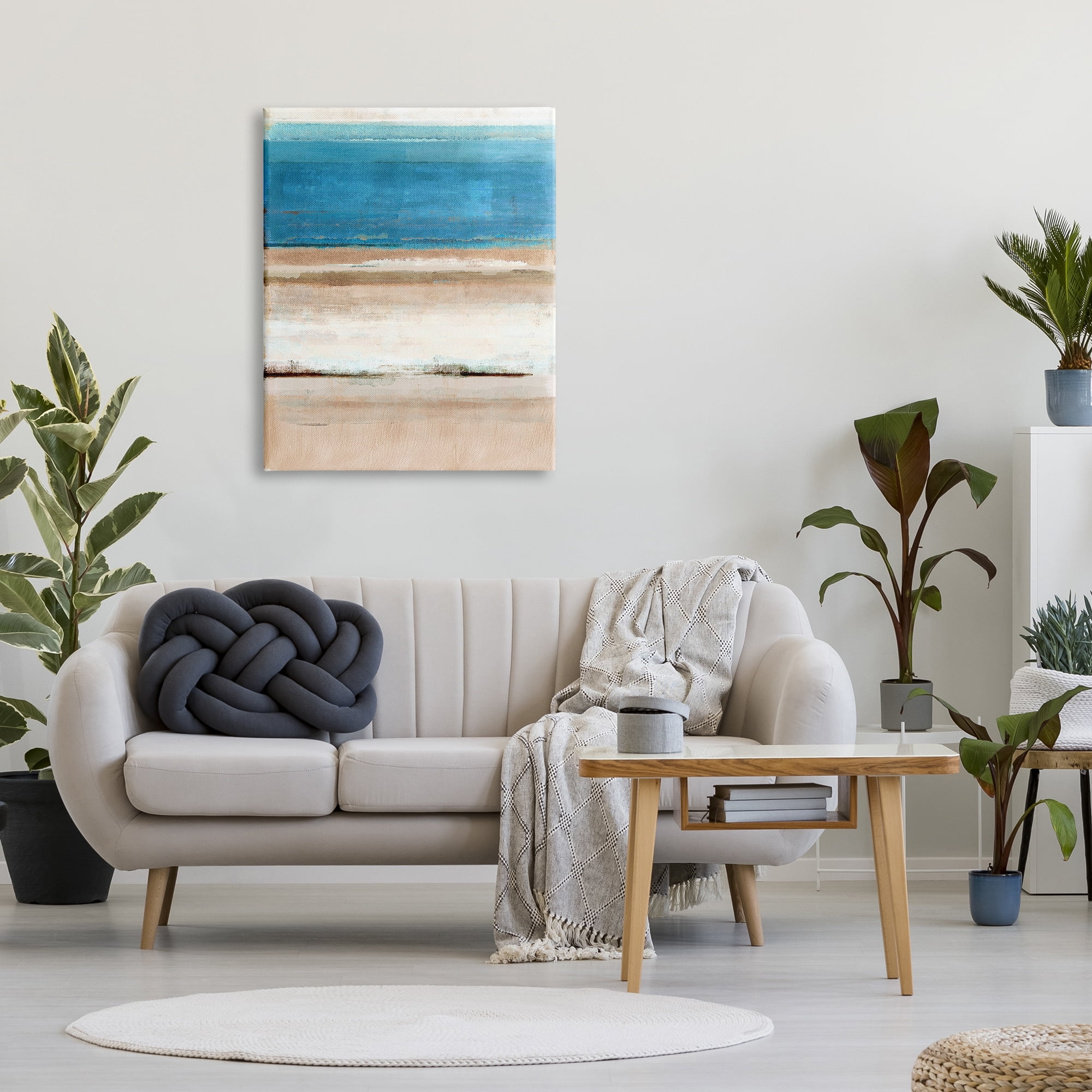 Stupell Industries Abstract Beach Landscape Abstract Painting Gallery Wrapped Canvas Art Print Wall Art, 30 x 40