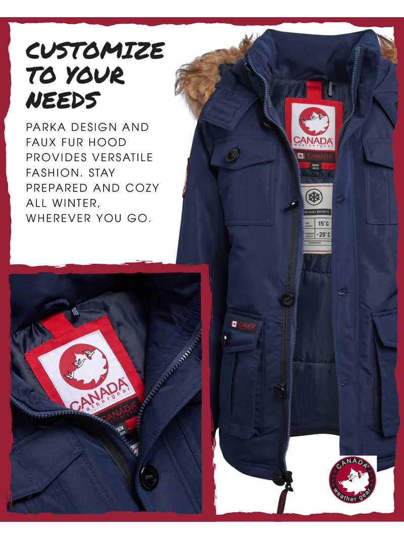 CANADA WEATHER GEAR Boys' Winter Jacket - Heavyweight Teflon