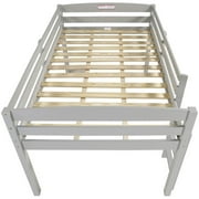 Camaflexi Tribeca Solid Wood Low Loft Bed Frame Full in Gray