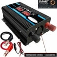 thumbnail image 3 of Convertidor de onda sinusoidal pura de 12 V a 220 V, inversor de onda sinusoidal pura de 2000 W a 24 V, transformador de voltaje con dos salidas de CA con puerto USB y pantalla LED, 3 of 5