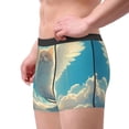 thumbnail image 2 of Kdxio Men's Boxer Briefs with Sunshine Cute Winged Cat Print - Comfortable and Breathable Underwear for Everyday Wear, 2 of 5
