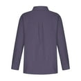 thumbnail image 4 of uublik Womens Work Shirts Purple Long Sleeve Business Work Tops Dressy Casual Loose Blouse Outfits with Pocket, 4 of 4