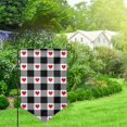 thumbnail image 2 of Wukai Heart Black Buffalo Plaid Gingham Print Garden Flag 12.5x18 Inch Double Sided Sun-resistant Rain-resistant, Wrinkle-resistant Colorfast(Only Flag), 2 of 7