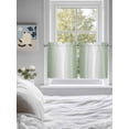 thumbnail image 4 of Half Window Curtains 24 Inches Long, Sage Green Ombre Window Treatment Curtain Drapes, Sage Green White Gradient Modern Short Curtains Tiers for Kitchen Over Sink, 27.5"x24", 2 Panels, 4 of 7
