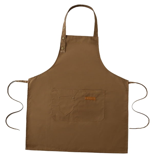 Delantal multifuncional Delantal de chef con bolsillos grandes Delantal de cocina ajustable Delantal de jardinería para carpintería para restaurante Café
