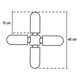 thumbnail image 3 of Lámpara LED 32W tipo ventilador, 4 aspas ajustables, Volteck Volteck LED-350V, 3 of 4