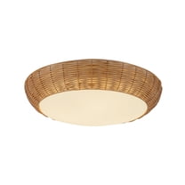 Alora Lighting Fm511217 Merida 3 Light 17" Wide Flush Mount Bowl Ceiling Fixture - Rattan