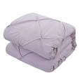 thumbnail image 3 of Luxury Pinch Duvet Cover with Zipper Closure 5 Piece Set – Soft Pleated Pinch Comforter Covers – 100% Egyptian Cotton & 400 TC Quilt Cover & Pillowcases - Lavender Solid, Full Size., 3 of 6