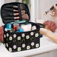 thumbnail image 5 of HELLHERO Makeup Brush Holder Bag Travel Cosmetic Toiletry Bags Zipper Storage Bag Mom for Women Men Flowers Pattern, 5 of 6