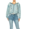 thumbnail image 2 of FashionStream Women's Hooded Denim Jacket, Blue, Fashion Jackets, 2 of 6