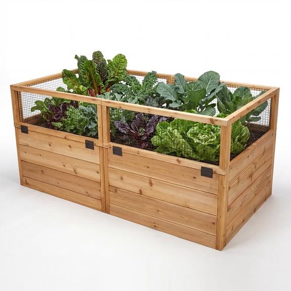 Outdoor Living Today 6x3 Western Red Cedar Raised Garden Bed