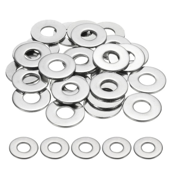 M10 Flat Washer for Screw, 30Pcs 304 Stainless Steel Washers 10MM ID x 25MM OD x 2MM Thick(Silver Tone)