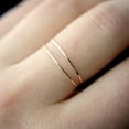 thumbnail image 4 of Dainty Minimal Rose Gold Ring, Thin Stackable Titanium Steel Ring - Shanali Jewelry, 4 of 10
