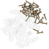 LOLIPPYY 20 Pcs Clear Glass Door Retainer Clips Kit With Screws For Securing Cabinet Glass Doors