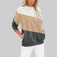 thumbnail image 2 of VNKIDY Women's Sweatshirt Fall Winter Loose Fit Color Block Pullover Long Sleeve Loose Fit Crewneck Sweatshirts For Cold Weather Comfortable Tops, 2 of 5