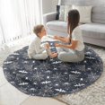 thumbnail image 3 of Spider Web Bats Halloween Pattern Round Blanket,Comfortable Soft Flannel Throw Blanket,All Season,Warm Lightweight Blankets for Sofa Bed Couch Living Room Chair 47"x47", 3 of 5