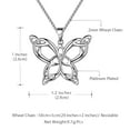 thumbnail image 6 of Jewmon Celtic Knot Butterfly Necklace White Gold Plated Irish Trinity Knot Butterfly Jewelry Gift for Women, 6 of 8