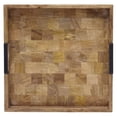 thumbnail image 4 of Mikasa Avery Square Lazy Susan Serving Tray - 14" Mango Wood & Iron Rotating Turntable - Dining Table Spinner for Appetizers, Cheese Displays, Cocktails, Entrées - Farmhouse Style Serveware, 4 of 6