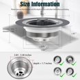 thumbnail image 2 of 3-in-1 Kitchen Sink Drain Filter, Stainless Steel Kitchen Sink Water Stopper, Standard 3-1/2 Inch Drain Food Trap, 2 of 8