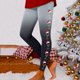 thumbnail image 1 of WILLBEST Leggings de Yoga para Mujer, de Cintura Alta, Suaves, Elásticos Y Cómodos, con Estampado Navideño Y Diseño de Bloques de Color 2070 Grande, 1 of 4