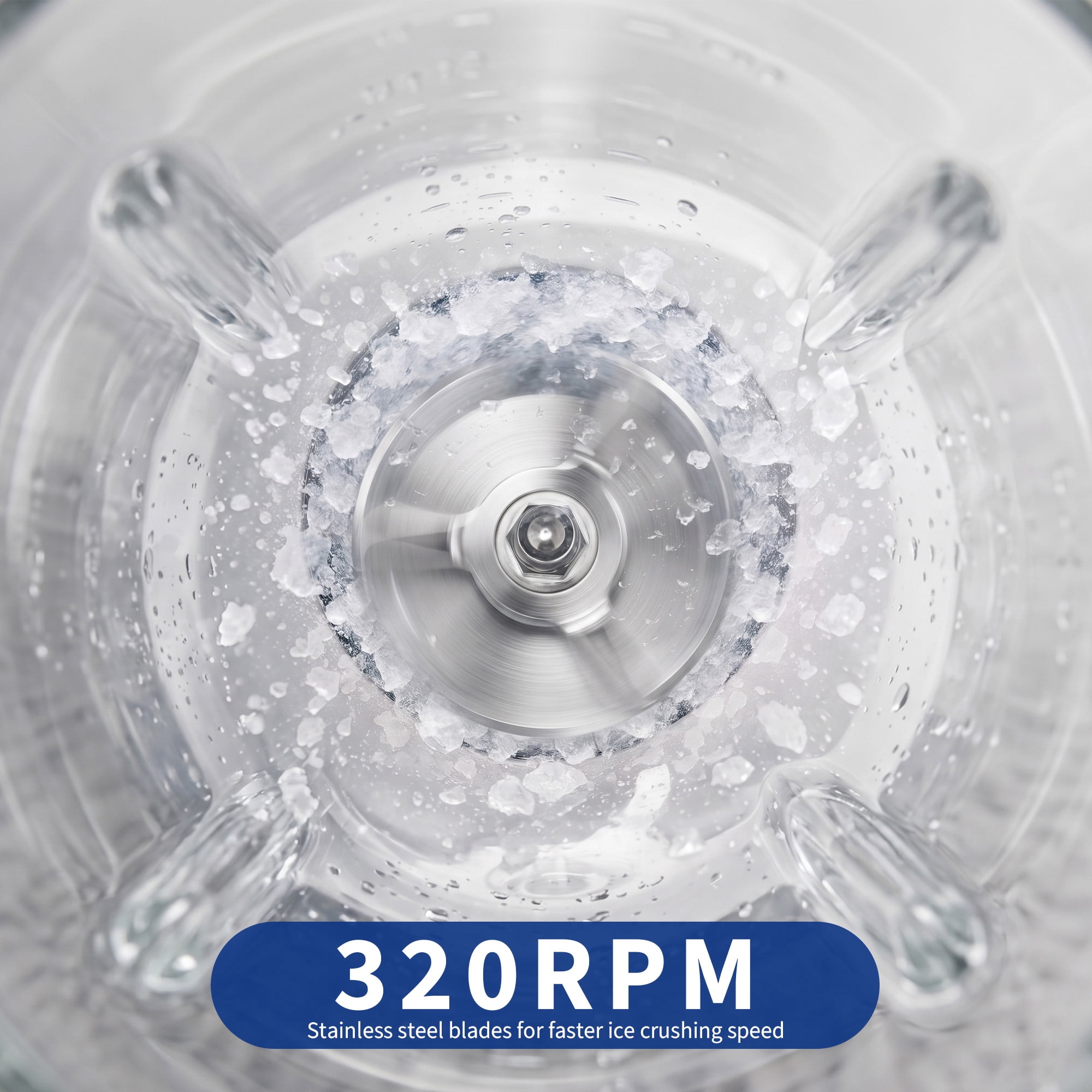 Commercial Ice Crusher 300LBS/H, 500W Electric Snow Cone Machine, 320RPM Stainless Steel Shaved Ice Maker for Home, Restaurants, and Bars