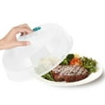 thumbnail image 3 of Microwave Plate Cover with Adjustable Steam Vent Hole, BPA-Free Transparent Anti-Splatter Guard Plastic Lid (12 inch), 3 of 7