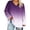 Purple-09, variant on Perfectbot Plus Size Long Sleeve T-Shirt for Women, V Neck Tunic Tie Dye Print Loose Casual Tee Top Sizes L-5X