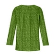 thumbnail image 5 of LEBONYARD Womens Tops Plus Size,Tops for Women Trendy Plus Size fashion deals,Women Plus Size Long Sleeved V-Neck Print Blouse Pullover Tops Shirt Green M, 5 of 8