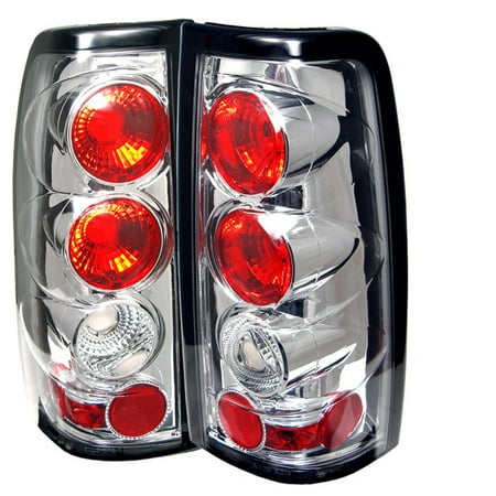- Fits 2003-2006 Chevy Silverado 1500 2500 Pickup Chrome Clear Tail Lights Lamps