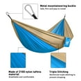 thumbnail image 2 of QUANFENG QF Hammock Portable Single Camping Hammock, Support 330lbs, Blue/Yellow, 2 of 7