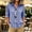 Blue women plus size plaid shirt a1, variant on Women Plus Size Button Down Plaid Shirt 3/4 Sleeve Collared Casual Loose Blouse Summer Basic, Blue XL