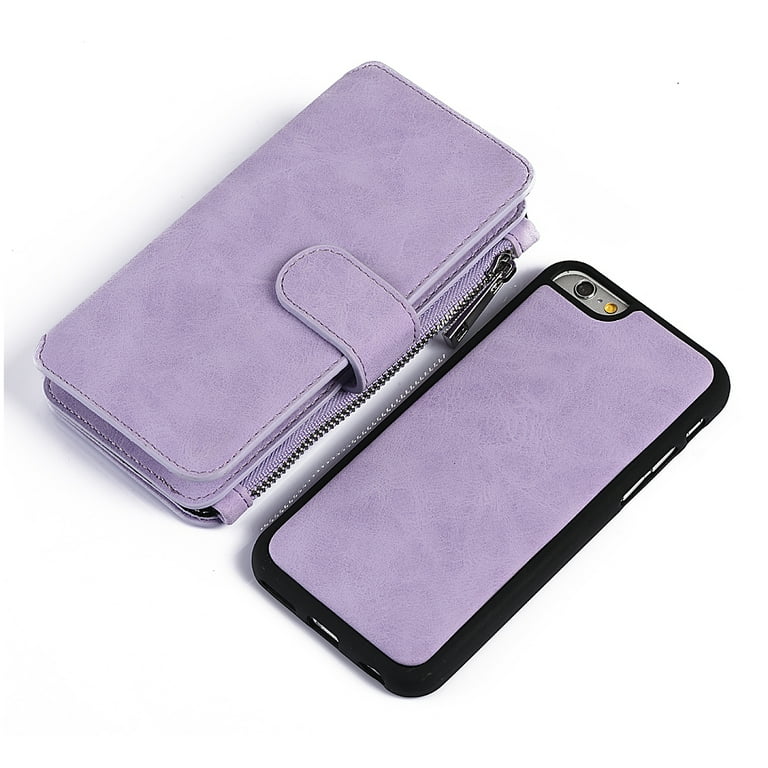 Apple Iphone 6 6S Luxury Coach Series Flip Wallet Case Lavender
