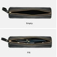 thumbnail image 5 of ABPETE Small Pencil Pouch-Genuine Full-Grain Leather Pencil Case for Men- Vintage Leather Pouch for Adults-Stationery Organizer Bag for Work & Travel-Cylinder-Black, 5 of 8