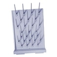thumbnail image 1 of Estante para secar botellas de cristalería de laboratorio de 27 clavijas, estante de drenaje para tubos de ensayo, Material PP multiusos portátil Gris claro, 1 of 8