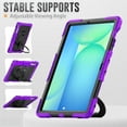 thumbnail image 4 of for Samsung Galaxy Tab S10 FE Plus Case 13.1 inch, 360 Rotating Shockproof Cover with Stand, Handle, Shoulder Strap (SM-X620/X6266), Purple, 4 of 7