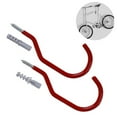 thumbnail image 1 of Heavy Duty Wall Ceiling Mounted Bike Storage Hooks-Garage Utility Hangers & Organizer Red, 1 of 5
