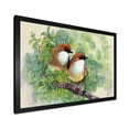 thumbnail image 2 of Birds Of Spring Sitting On Branch 32 in x 24 in Framed Painting Canvas Art Print, by Designart, 2 of 4